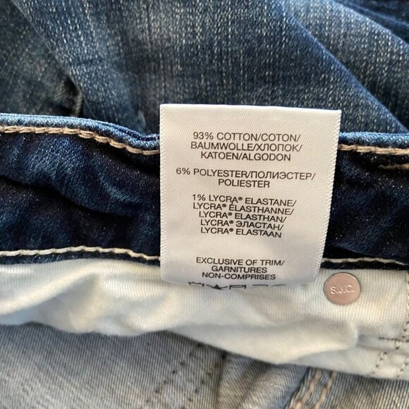 Silver Jeans Co. Elyse Capri Womens Jeans Distressed blue stretchy Denim size 29 - Picture 7 of 11